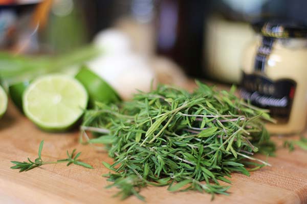 summer savory with food